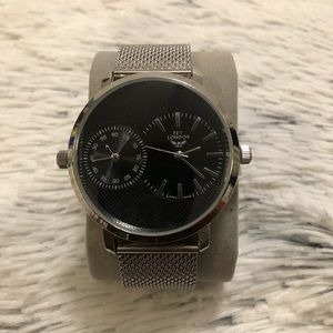 Fancy watch Two Time Zone Silver/black